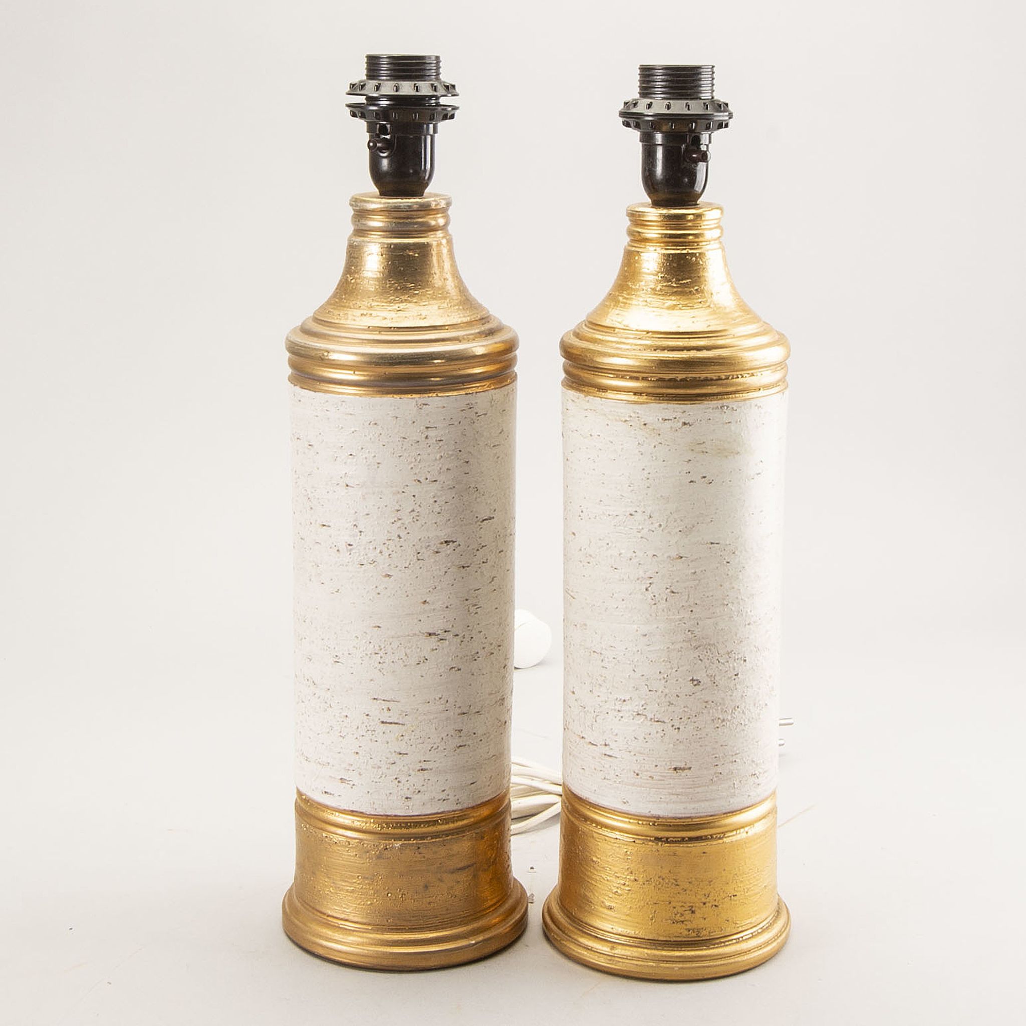 Pair of Bergboms Bitossi table lamps feet, XXth century
