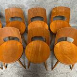 Series of 10 Baumann Mondor model chairs, bistro 1960