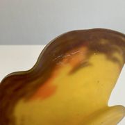 Glass footed coupe Nuagé signed by Muller Frères Lunéville.
