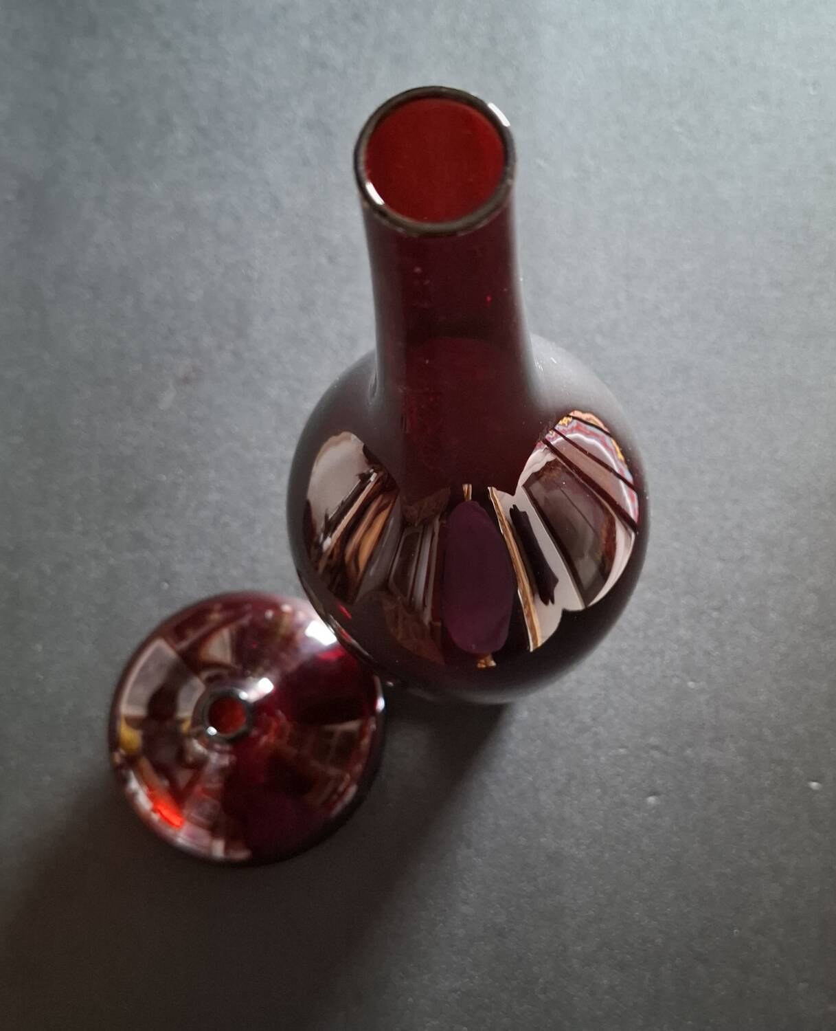 Lot de 2 vases contemporains couleur brique