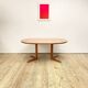 Extendable round mid century teak dining table, 1950s, Denmark