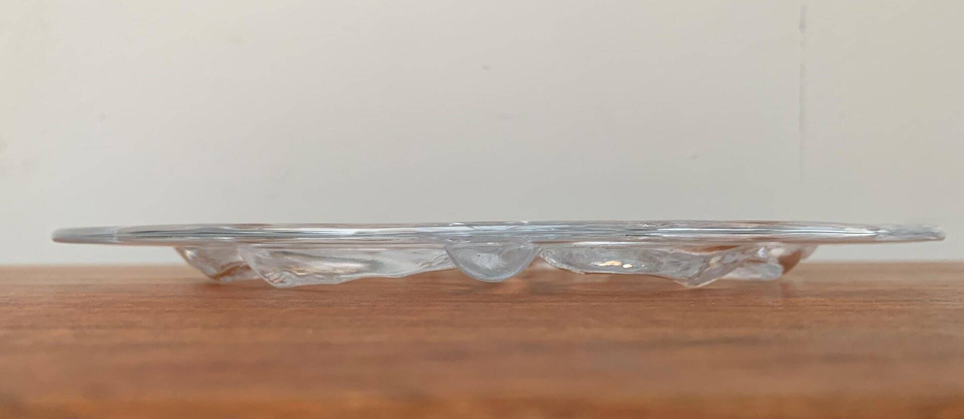 Assiette vintage suédoise en verre d'Orrefors