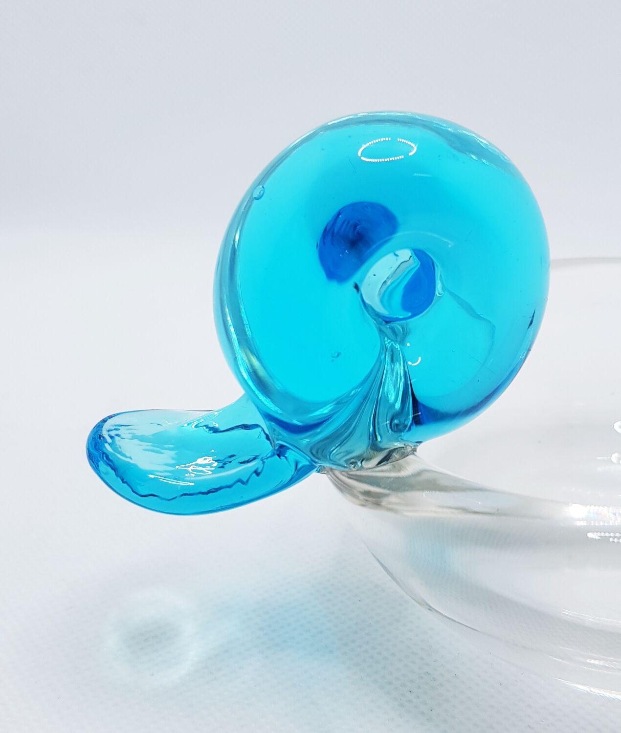 Cendrier canard en verre