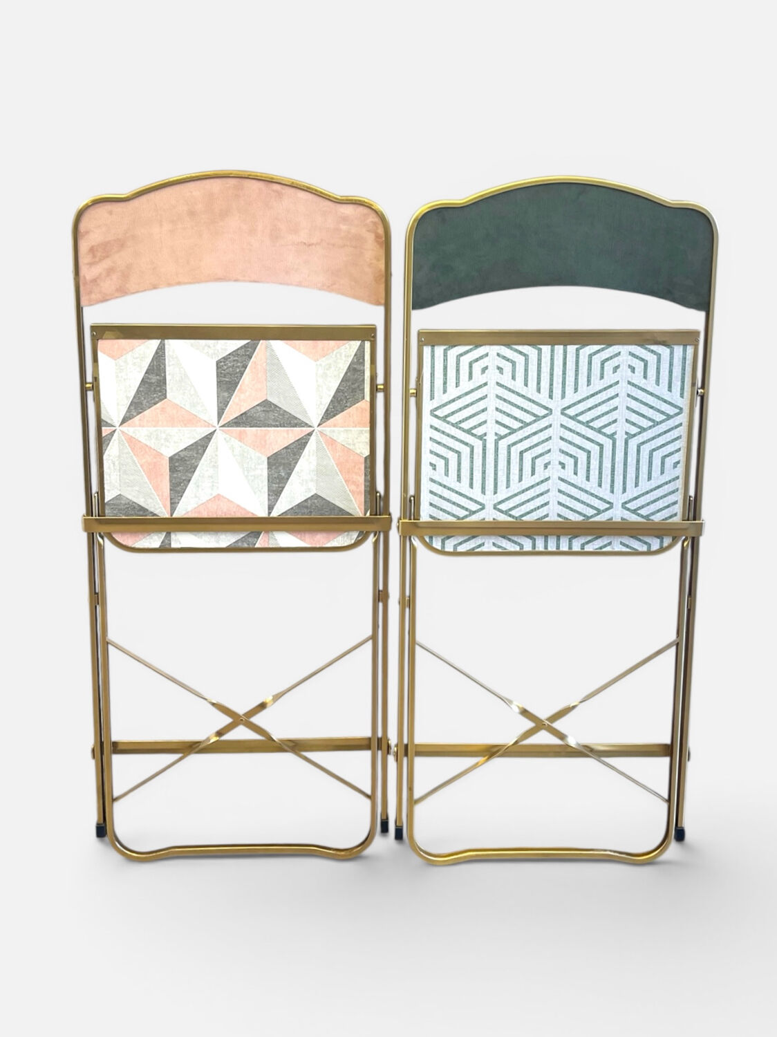 Vintage folding chairs Opéra Chaisor velvet