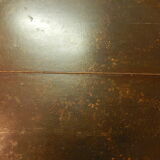 Napoleon III half-moon table in cherry and leather