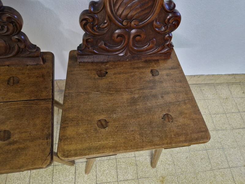 Old pair of Alsatian chairs - 19th century