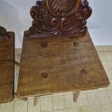 Paire de chaises alsaciennes, XIXème siècle