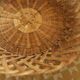 Round openwork basket vintage wicker