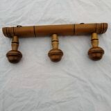 Wooden wall coat rack