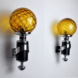 Pair of Murano wall lamps, Italy, 1970