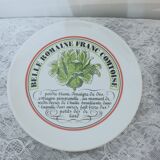 6 plates in auteuil porcelain signed Jacques Lobjoy