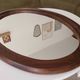 Miroir ovale vintage de style scandinave années 80/90