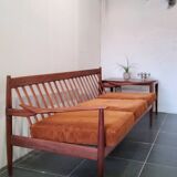 Scandinavian vintage 3-seater sofa in solid wood