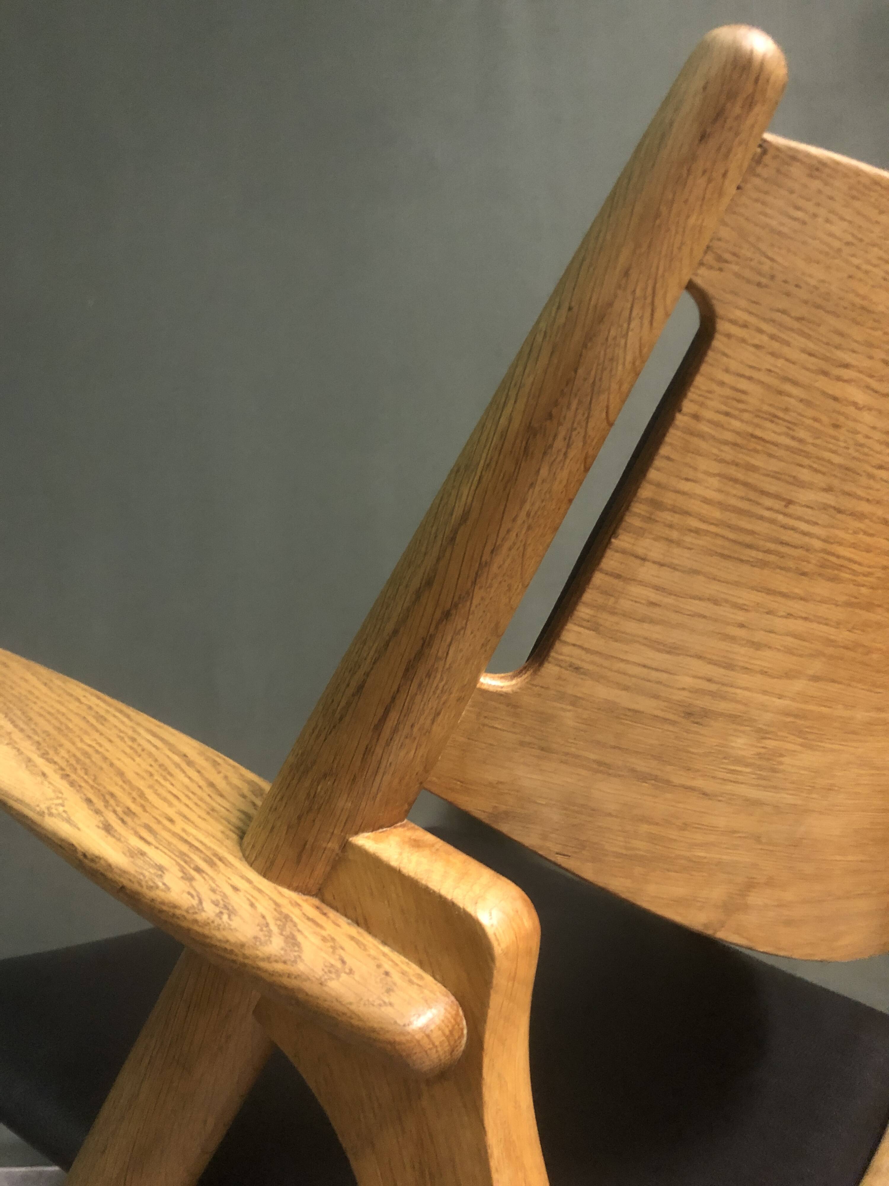 CH28 Sawbuck Lounge Chair by Hans Wegner for Carl Hansen & Søn, 1950s