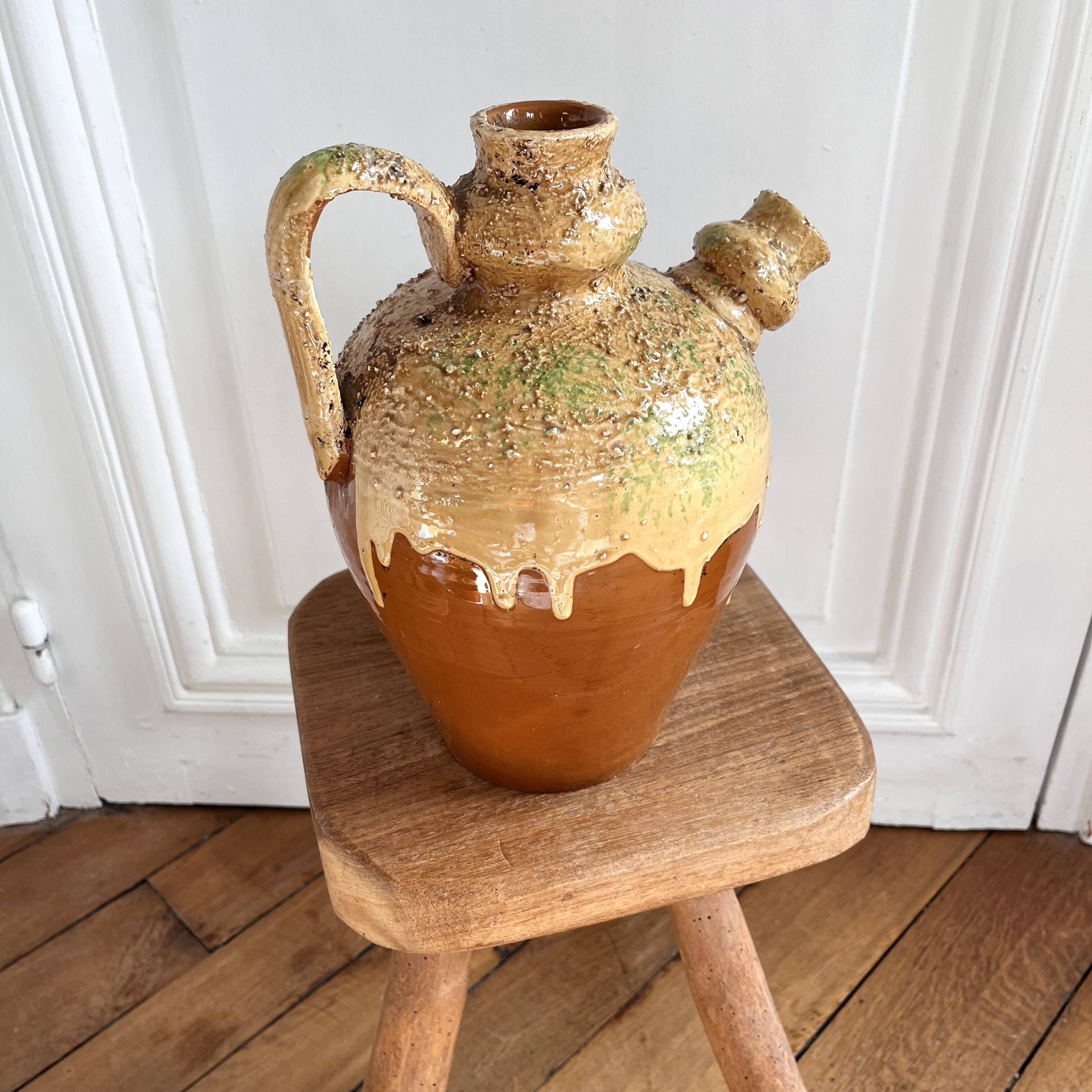 Gargoulette pitcher/jug old pottery