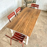 Old white farmhouse table
