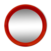 Miroir rond orange vintage