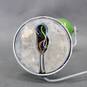 1940s Art Deco Nickel Banker Table Lamp, Czechoslovakia