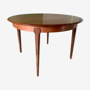 Table danoise en teck années 60 ronde 115 cm