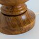 Turned wood lamp