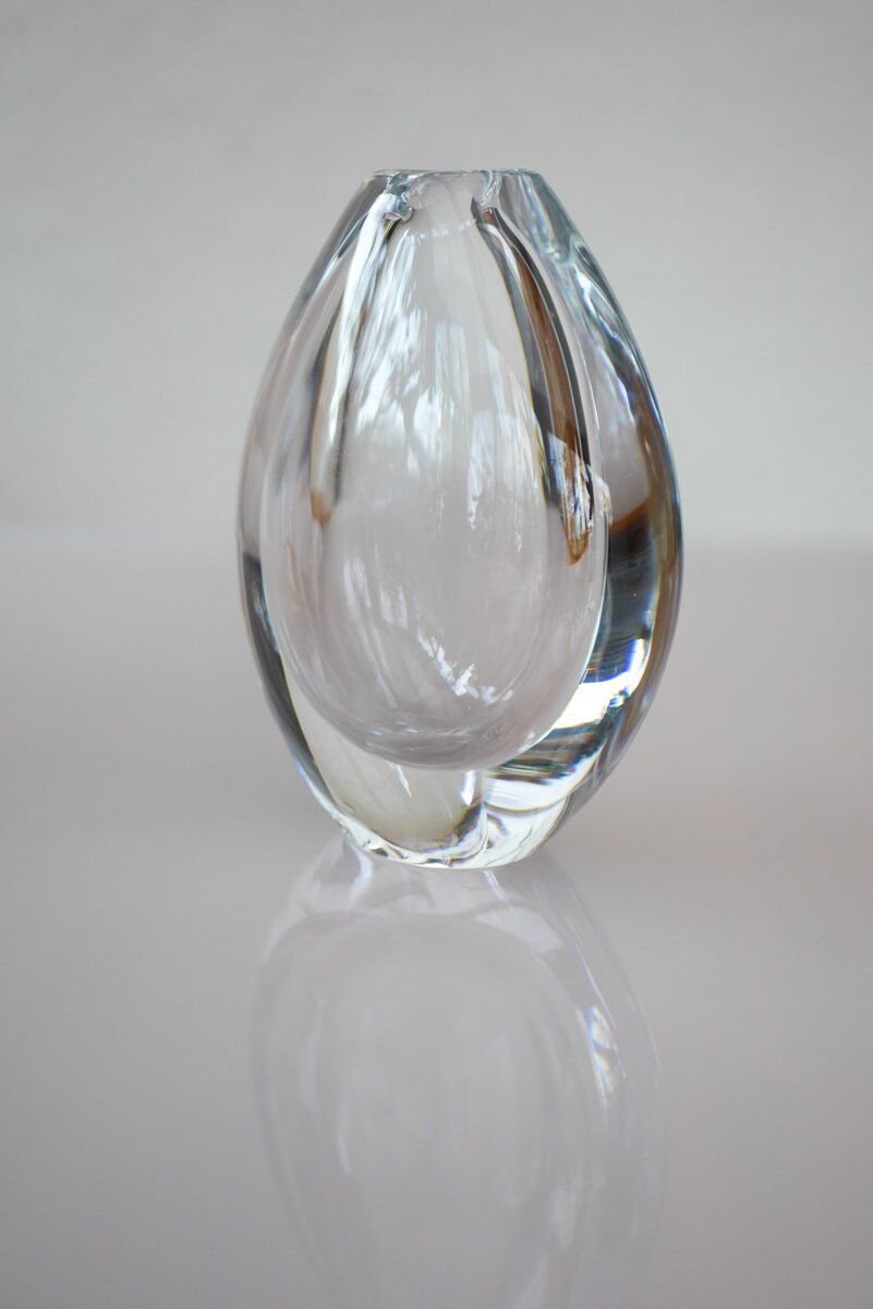 Crystal Lucid Drop Glass Vases by Sven Palmqvist for Orrefors, Sweden, 1950s, set of 3
