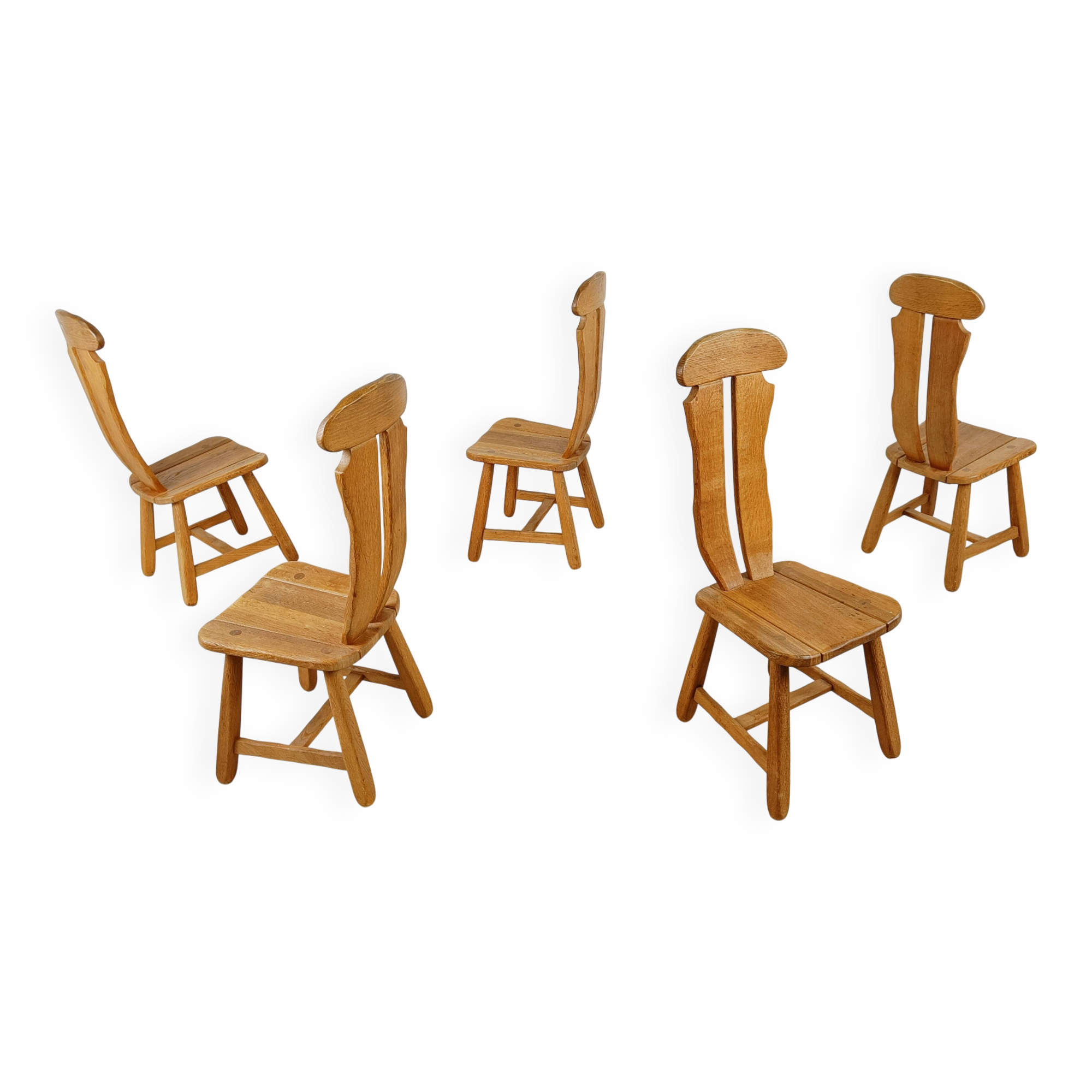 Vintage dining chairs by Depuydt, Belgium, set of 5 - 1960s
