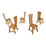 Vintage dining chairs by Depuydt, Belgium, set of 5 - 1960s