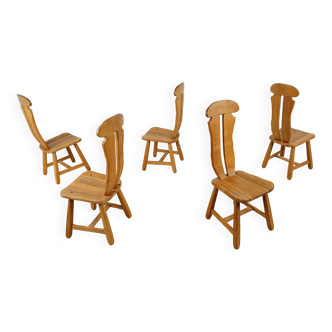 Vintage dining chairs by Depuydt, Belgium, set of 5 - 1960s