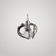 ANTIQUE CHANDELIER MAZZEGA Murano Opalescent Glass and Chrome Metal Pendant Light