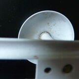 Coat rack in white lacquered metal 70s 3 hooks