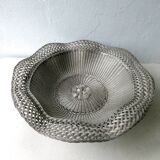 Trash braided silver metal, vintage