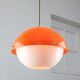 Space Age Italian Orange Plexiglass Pendant Lamp, 1970s
