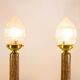 Set of XL Art Deco lamps in heavy marble