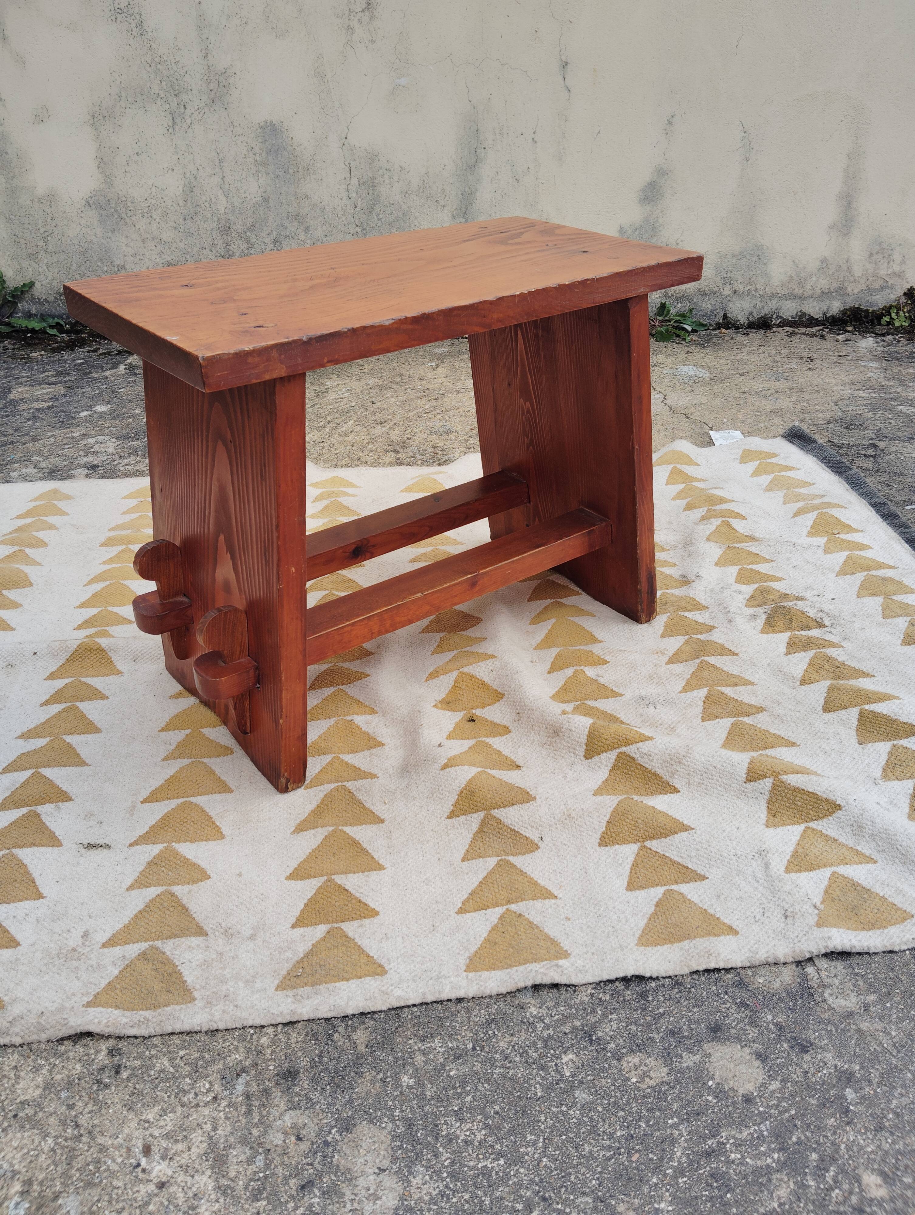 Small solid wood painter's bench