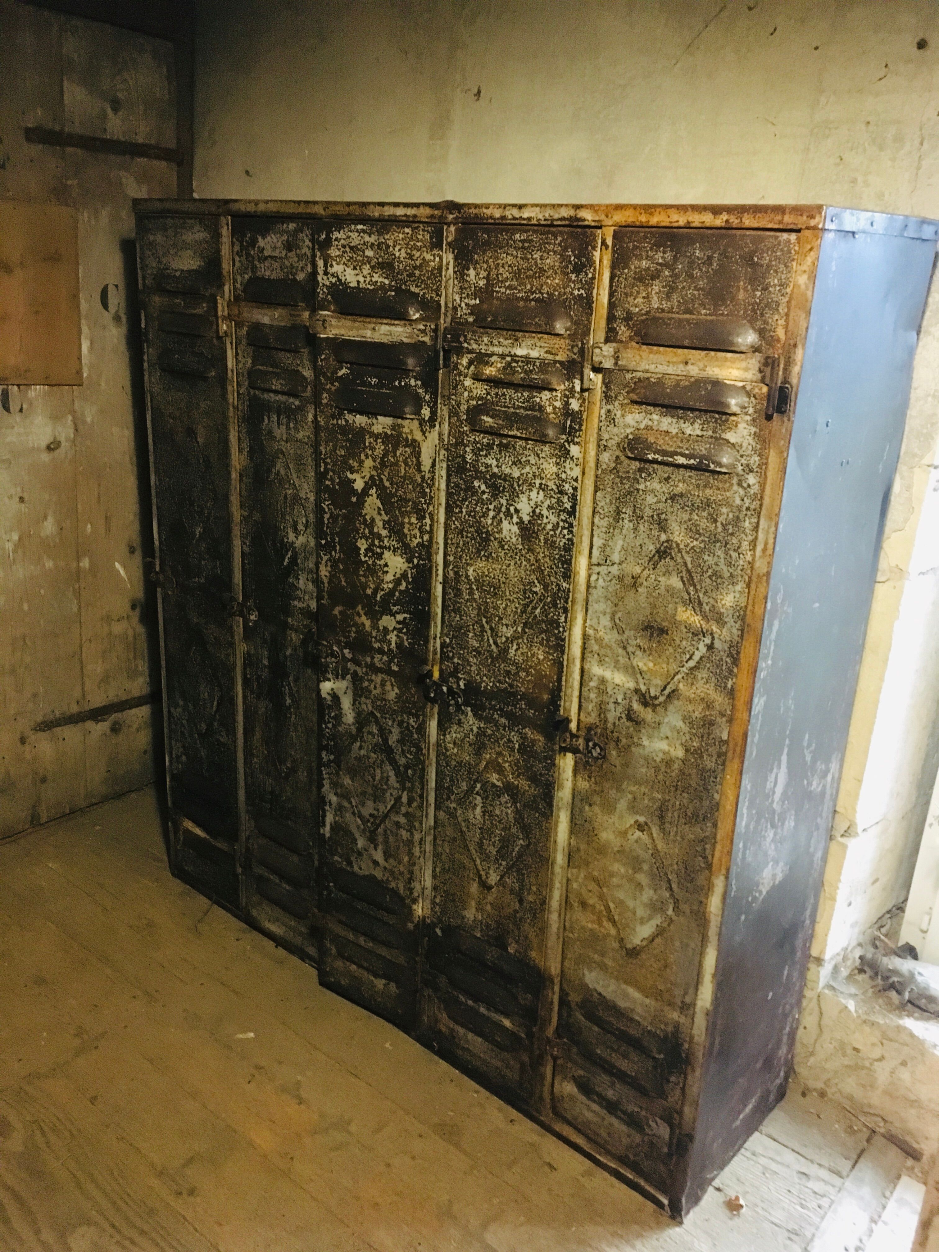 5-door industrial wardrobe 1920s