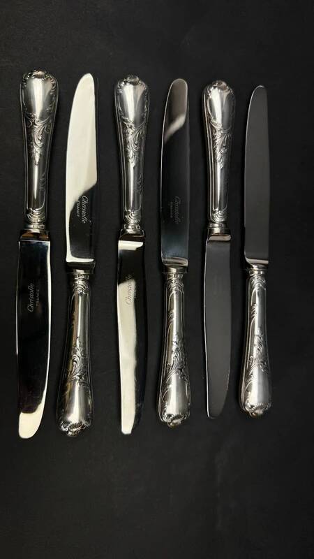 Set of 6 Christofle Marly cheese knives – 19 cm