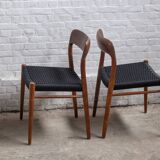 4x Niels Otto Møller Model 75 Teak Chair, 1960s Denmark