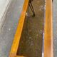 Neo-classical entrance console in wrought iron and solid oak H70 cm 1970