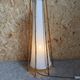Table lamp made of fabric and bamboo