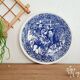 Large white porcelain dish with blue design