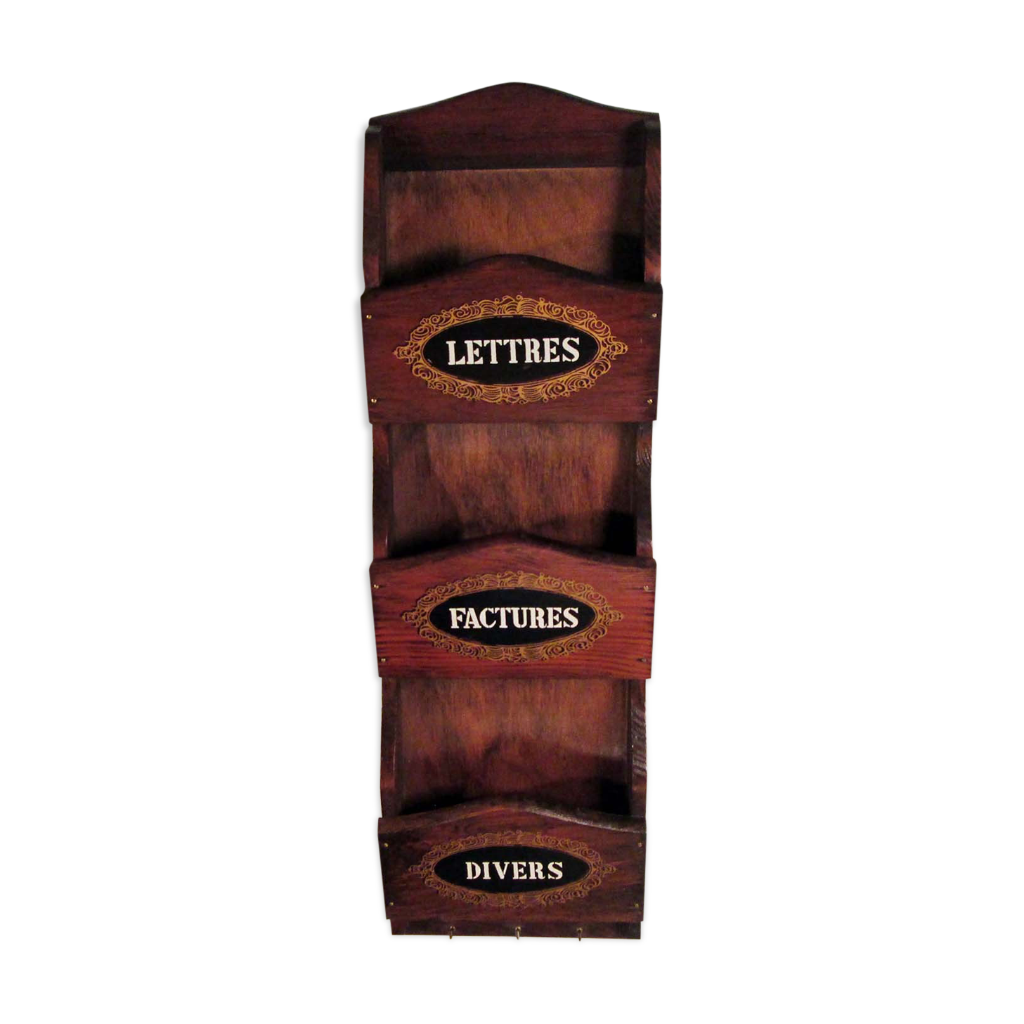 Wooden wall mail door