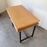 Modernist 50s oak metal desk