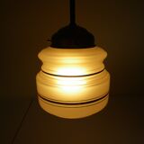 Suspension en laiton et opaline Pays Basa années 1960/1970