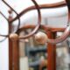 Antique wooden cloakroom coat rack