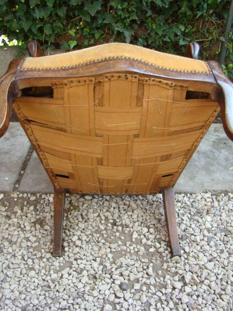 Old walnut Voltaire armchair