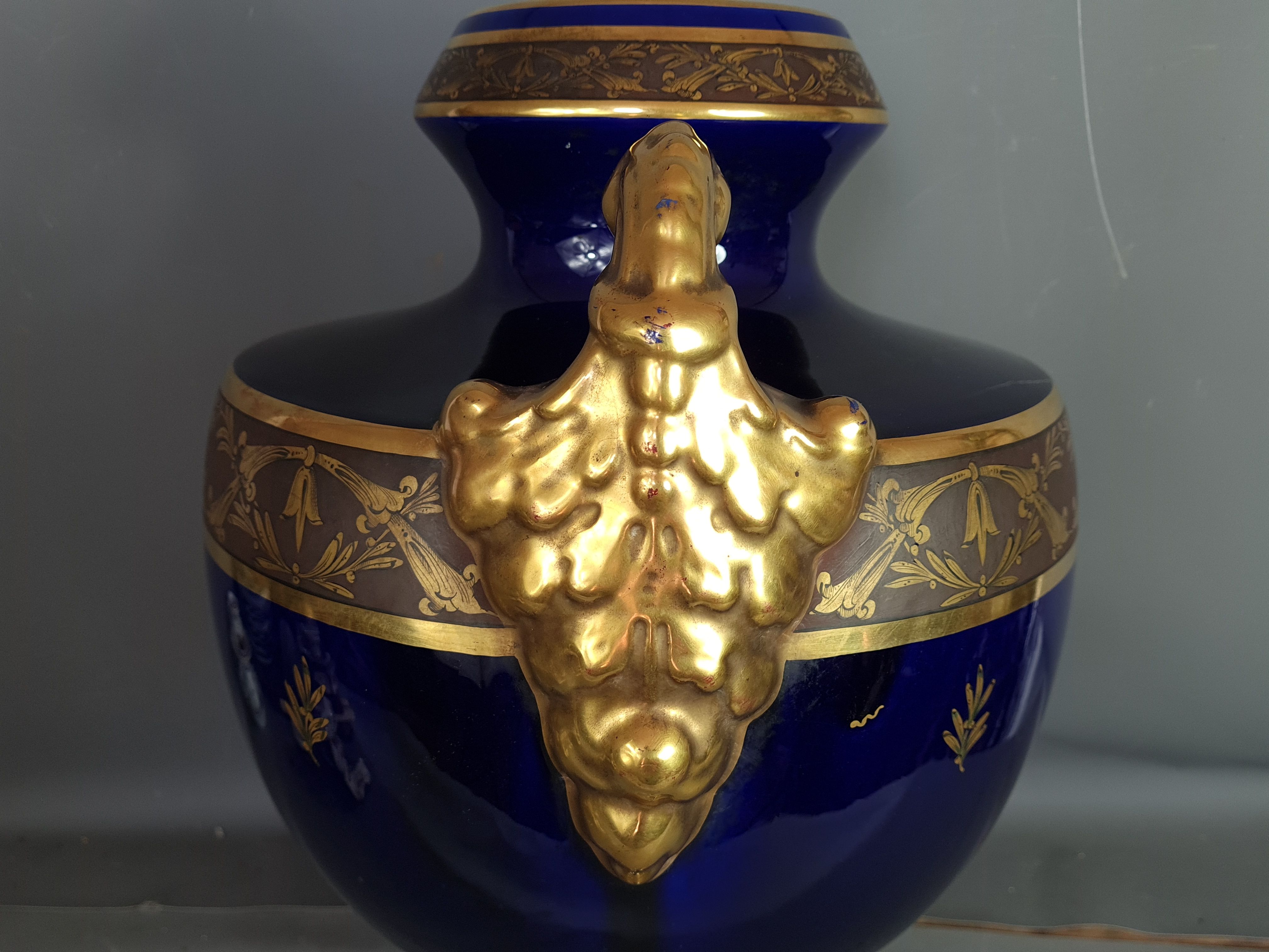 Tours porcelain vase - JAget & Pinon 53 cm SB