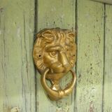 Lion head door knocker