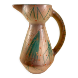 Vase or ceramic pitcher signed François Ré Vallauris 50s