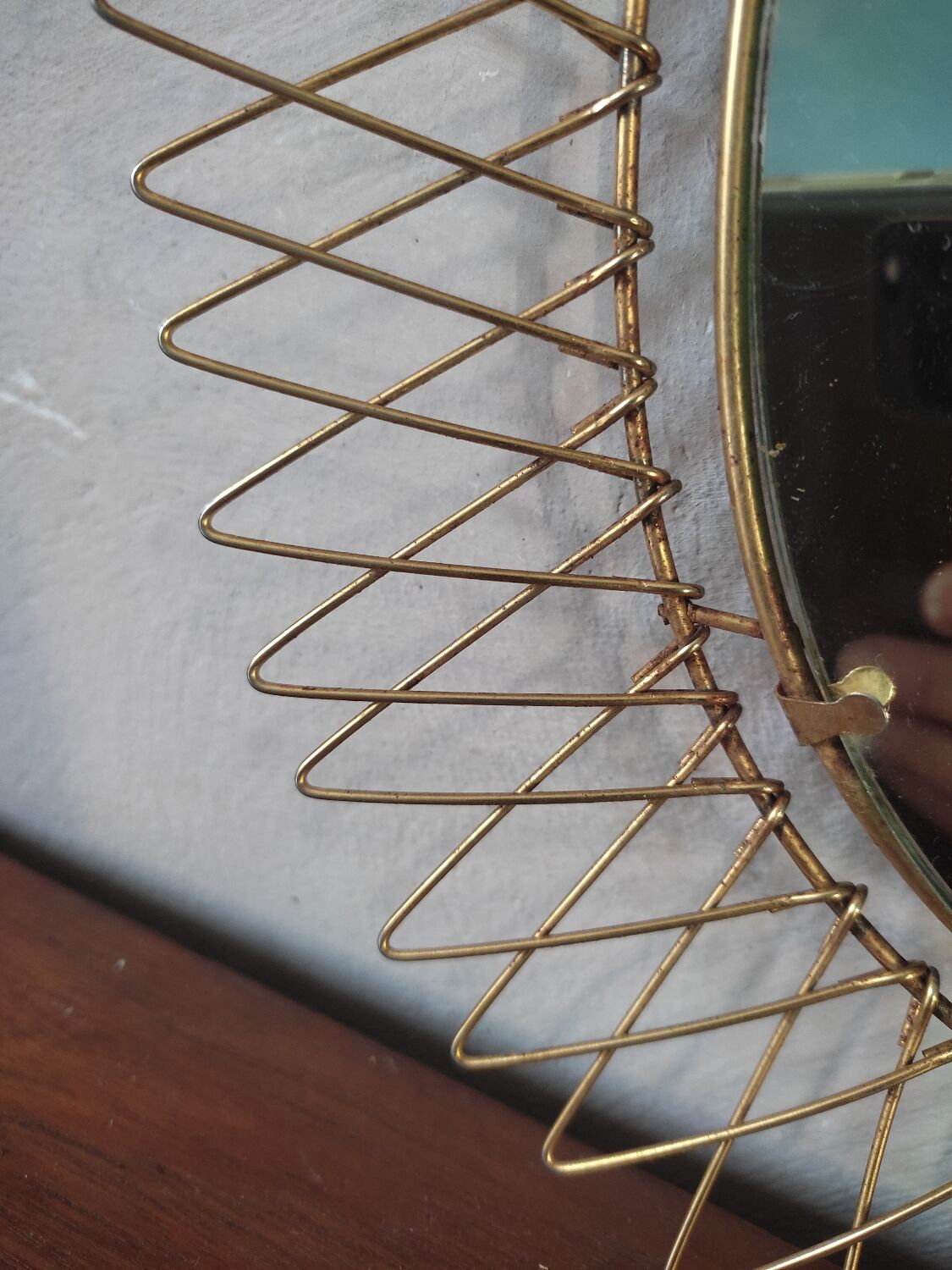 Retractable sun mirror, 34x27 cm