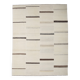 9x11 Cream & Brown Striped Large Kilim Rug, 265x334Cm